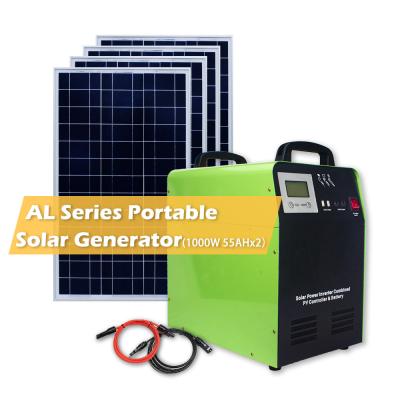 China 1000W portable solar kit all in one 1kw solar system home solar power system generator for sale