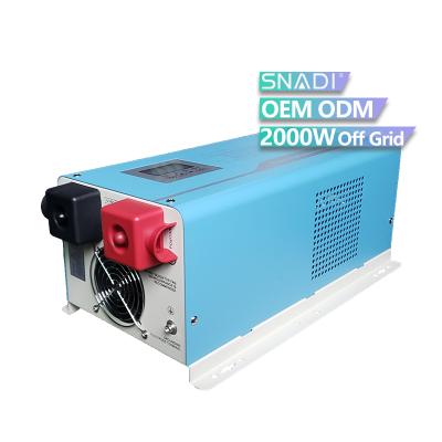 China 2000w Solar Inverters Efficiency 12v 24v 48v Off Grid Pure Sine Wave Power Inverter for sale