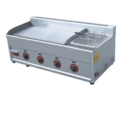 China Wholesale Benchtop Quality Commercial Gas Griddle Supplying Commercial Griddle With Fryer, Griddle And Deep Fryer for sale