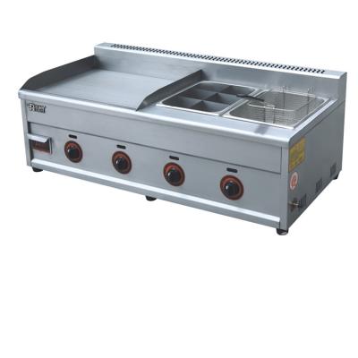 China Hot Selling Hotels Gas Tabletop Griddle with Fryer Commercial Gas Griddle Fryer with Griddle for sale