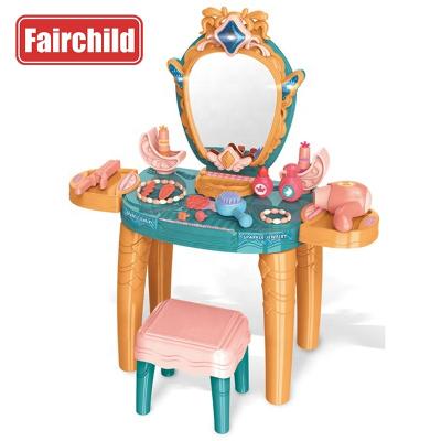 China With music and light factory directly sell makeup Toy Mirror Set Princess Makeup place girl dressing table toy for sale