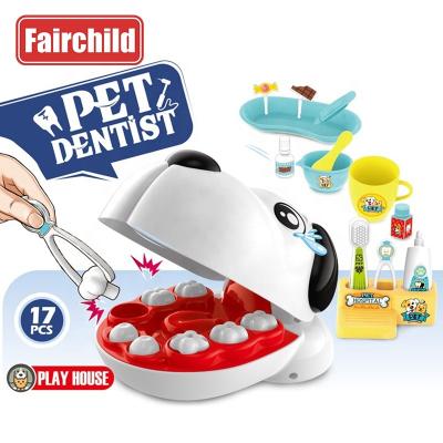 China New Arrival Plastic Dental Check Veterinary Accessory Pretend Kids Doctor Toys Box Set for sale