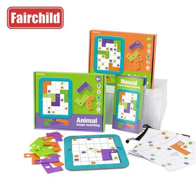 China Kids Learning Toys L-shape Block Number and Color Board Games Educational Matching Set for Kids Educational Study Toys for sale