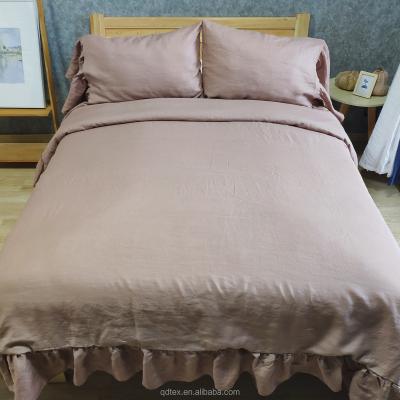 China New Design Bedding Quilt Cover Nondisposable Twin King Queen Washable 100% French Linen Comforter Cover for sale