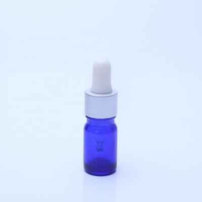 China Personal Care 5ml Essential Oil Blue Glass Dropper Bottle for sale