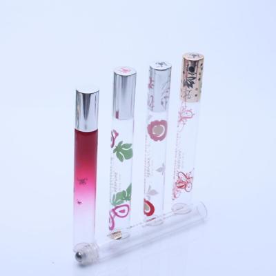 China Personal Care 10ml Refillable Essential Oil Glass Bottle Roll On Bottle With Custom Design for sale