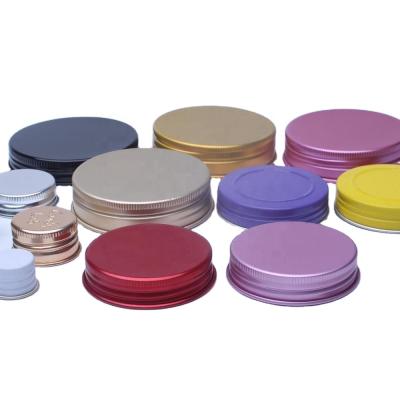 China Non Spill Custom Logo Embossed 43/400 Metal Lids Aluminum Screw Cap for sale