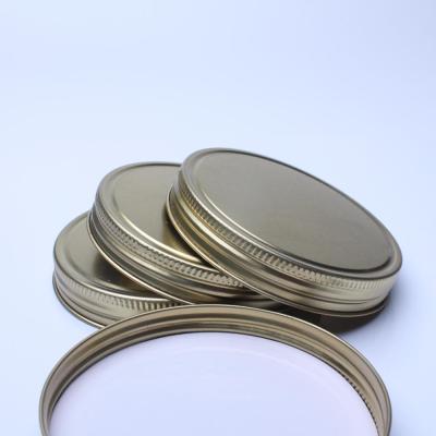 China Smooth Side With Thread Inside 89/400 Gold Metal Screw Lid Tin Lid For Jars for sale