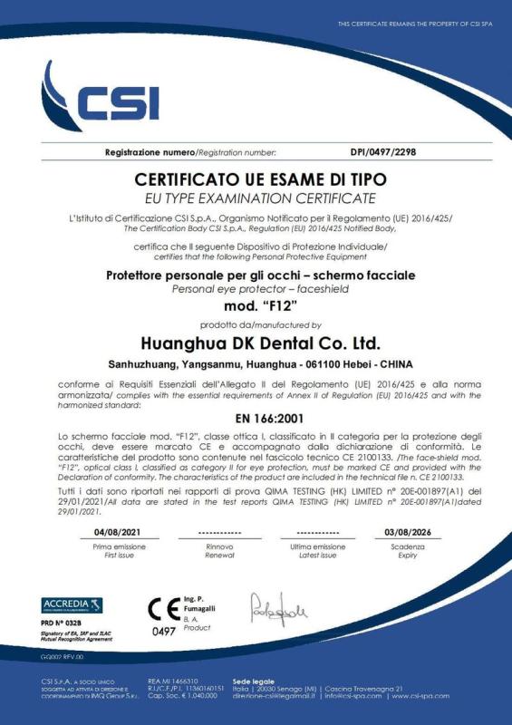 CE - Huanghua DK Dental Co.,Ltd