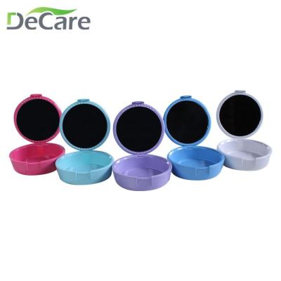 China Eco - Friendly Popular Dental Plastic Retainer Denture Box / Case With Mirror for sale