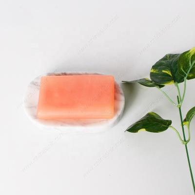 China ECO-frendly best selling real handmade marble stone soap dish for bathroom accessory for sale