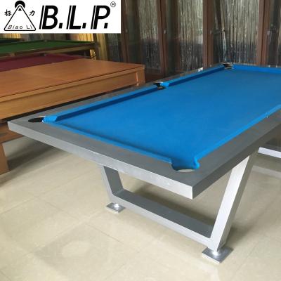 China Waterproof Outdoor PVC Pocket Biaoli BLP-OU-2 Billiard Table Slate Table With Aluminuin Frame Billiards Snooker Table for sale