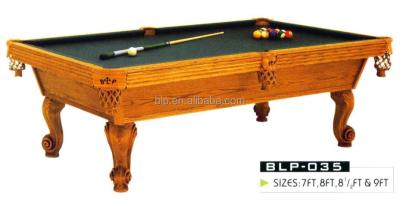 China Pocket BLP Pool Leather Solid Wood Snooker Table For Tournament Use for sale