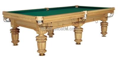 China Cheap Russian Pocket Pyramid Pool Table Leather By Solid Wood With Black Slate for sale