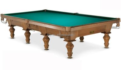 China Pocket BLP Pool Billiard Pyramid Leather Solid Wood Russian Pool Table For Club Use With Slate for sale