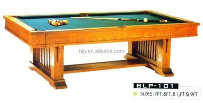 China Leather Pocket Solid Wood Pool Snooker Table For Club Use for sale