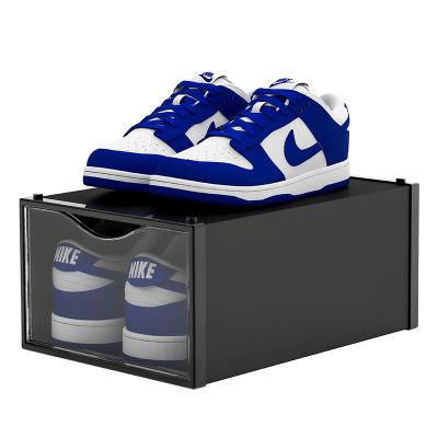 China Custom Amazon Logo Sneaker Storage Clear Plastic Stackable Shoe Storage Sustainable for sale