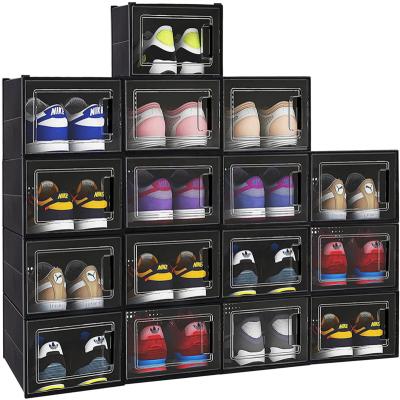 China 2022 Viable New Design Shoe Display Case Sneaker Storage Clear Shoe Organizer For Closet Clear Shoe Boxes Stackable for sale