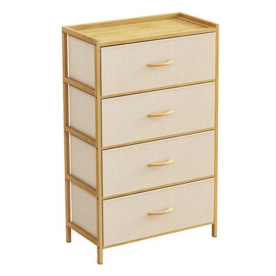 China Lathe Sturdy Bamboo Sturdy Bamboo Frame Storage Bamboo Storage Dresser for sale