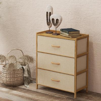 China Viable bamboo dressing table storage furniture storage rack for bedroom, office, entryway bamboo storage for sale