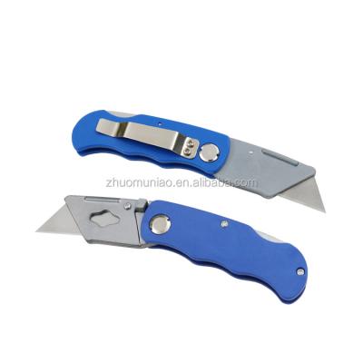 China Multifunctional Folding Open Plastic Knife Blade Trapezium SK5 Slide Handle Hand Tool Factory Price for sale