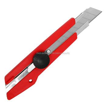 China High Quality 18MM Blade Screw-Lock Push Cutter Plastic Knife Slide Open Safety Craft Knife for sale