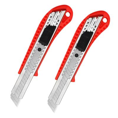 China Automatic Lock Plastic Blade Cutter Paper Box Knife Quick-Change Cutter Utility Knife for sale