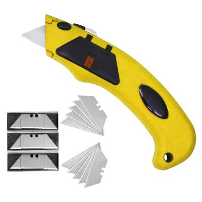 China Industrial Zinc Alloy Heavy Duty Knife Self Loading Blade Safety Knife Knife Box Utility Cutter for sale