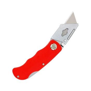 China Slide Open 0.5mm Thickness Blade Factory Supply OEM Knife Cutter Zippy Plastic Folding Knife for sale