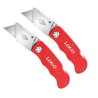 China Quick-change Plastic Folding Knife Handle Outdoor High Quality Utility Folding Serving Knife for sale