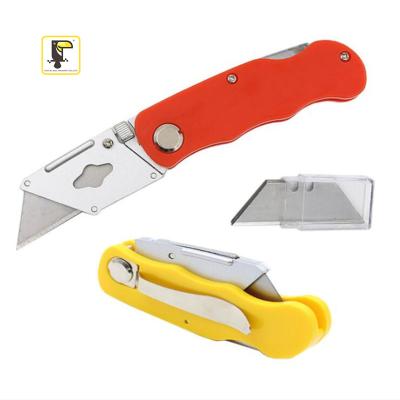 China Wholesale Cheap Folding Plastic Folding Knife Cutter Safety Pocket Knife Handle Quick-change Knife for sale