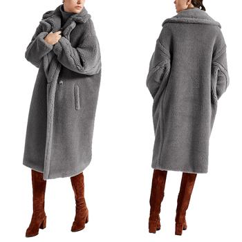 China Anti-Wrinkle Fur Coat Women's Wear Long Loose One-Piece Imitation Lambskin Anorak Medium Wool Thickened Coat Long Long For Women for sale