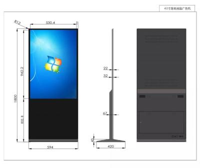 China Indoor Factory 32 49 65 55 Inch Android 4K Totem Touch Screen Digital Signage Kiosk Indoor LCD Floor Standing Advertising Display for sale