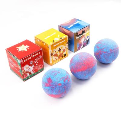 China Funny Bath Gift Halloween Christmas Thanksgiving Gift Set Bubble Colorful Vegan Natural Organic Kids Shower Bombs Toys Inside for sale