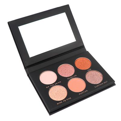 China Private Label Matte Shimmer 6 Colors Eyeshadow Waterproof Long Lasting Waterproof Palette for sale