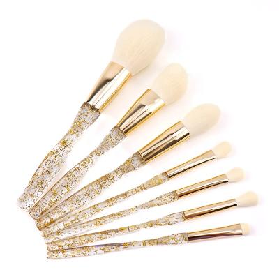 China Angular Blush Bling Luxury Wholesale Private Label Professional Custom Packing Handle Face Eye Makeup Plastic Brush Set for sale