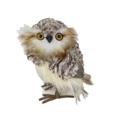 China Christmas Party Decoation SYART Christmas Decoration Home Indoor Decor Supplies Tissue Station Gray Artificial Owl for sale