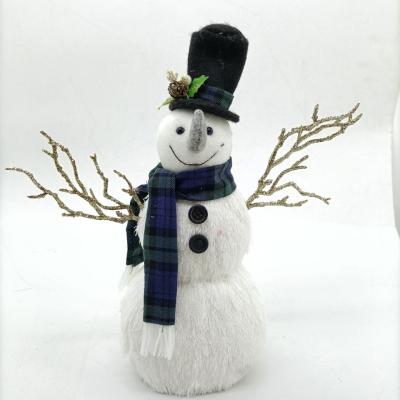 China New Arrivals 2021 Party Celebration Festival Decoration Blue White Snowman Christmas Ornaments Indoor Decorations for sale