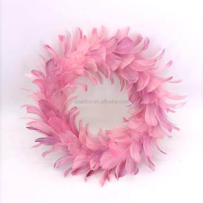 China Wedding supplies SYART hot sale wedding prop decoration party rose feather garland wedding deco for sale