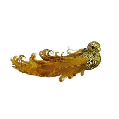 China Beautiful GARLAND DECORATION SYART Christmas Party Supplies Birthday Wedding Decoration Gold Feather Bird for sale