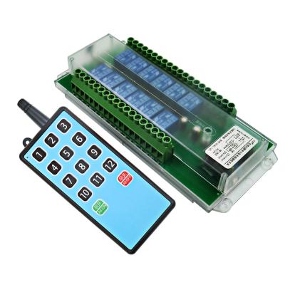 China DC 12V 24V 12 CH Routes 8CH RF Wireless Remote Control Switch System Receiver -Transmitter 8CH Relay 433 SHAC-12S for sale