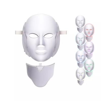 China For Home Use Wholesale 7 Color Led Photon Light Therapy Machines Home Use Face Beauty Facial Mask With Neck For Facial Skin Care for sale