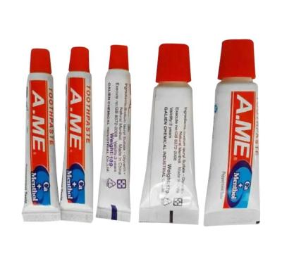 China Hotel Travel Spa Home Wholesale  AME Brand  toothpaste for hotel travelling kit  6gram for sale