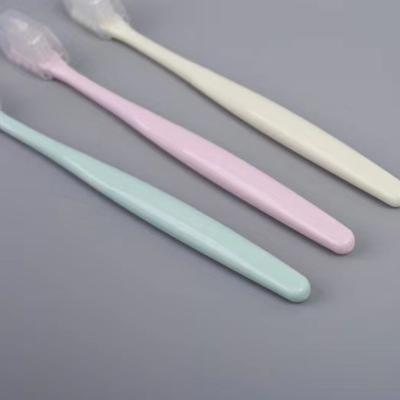 China Disposable Double ultra soft bamboo charcoal custom logo toothbrush for sale