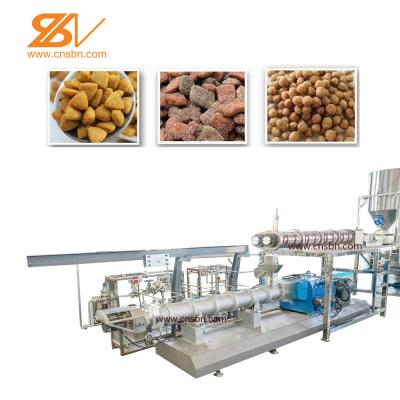 Chine Chaîne de production automatique d'extrudeuse d'aliment pour animaux familiers moteur de Siemens de machine d'aliments pour chiens à vendre