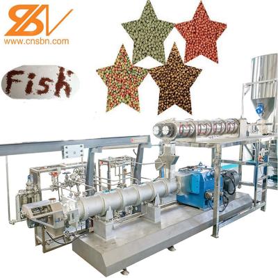 Chine chaîne de production de flottement d'alimentation de poissons d'extrudeuse de nourriture de vis du double 200-260kg/h machine à vendre