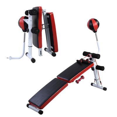 China Adjustable Slope Sit Up Bench Board With Ball And Multifunctional Pull Ropes Gym Machine Weight Bench 126*30.5*45~63CM Speed for sale