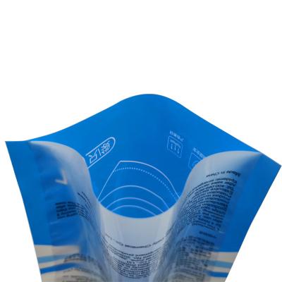 China Recyclable Resealable Zipper Packaging Bags Stand Up Pouch Packaging Custom Disposable Plastic Bag Mask Packaging Bag for sale