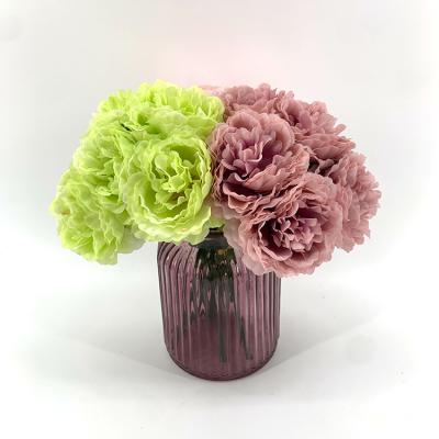 China Wholesale 20cm 50% Silk Flower Peony Bush Floral Bouquet Hot Selling 7.8Inches Artificial Flower Wedding Home Decor for sale