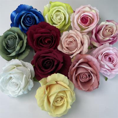 China Wholesale Bulk Silk Rose Head Artificial Flowers For DIY Flowerwall for sale